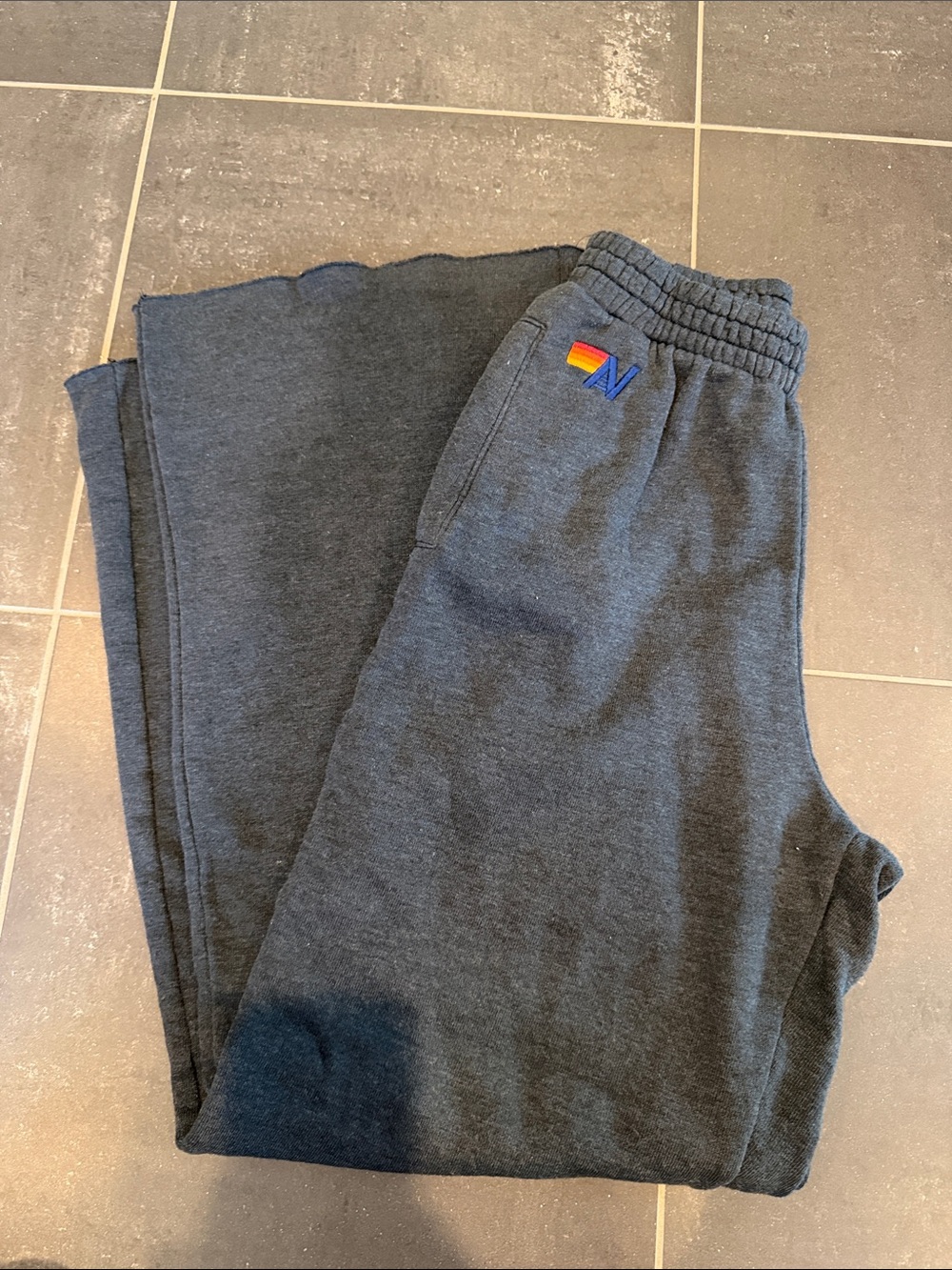 Aviator Nation Blueish Grey Wide Leg Sweatpants size XS